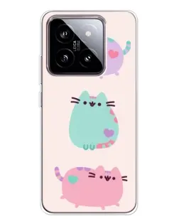 Чехол для Xiaomi 15 с картинкой «Pusheen трио»