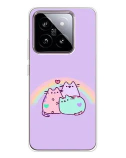Чехол для Xiaomi 15 с картинкой «Радужные Пушины»