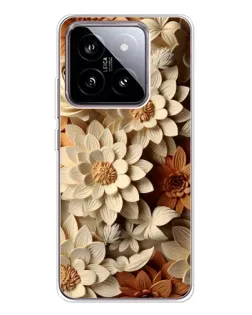 Чохол для Xiaomi 15 з картинкою «Бежевий флористичний декор» Чохол для Xiaomi 15 з картинкою «Бежевий флористичний декор»
