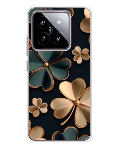 Чехол для Xiaomi 15 с картинкой «Клевер в золоте»