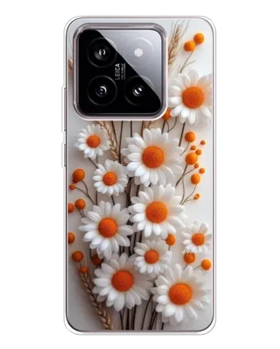 Чехол для Xiaomi 15 с картинкой «Белые сухоцветы»