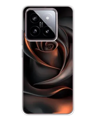 Чехол для Xiaomi 15 с картинкой «Шелковая черная роза»
