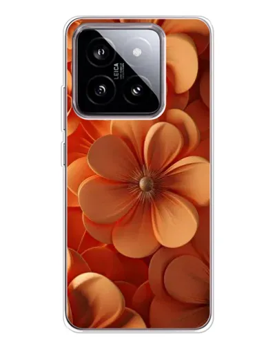 Чехол для Xiaomi 15 с картинкой «Оранжевый макро цветок»