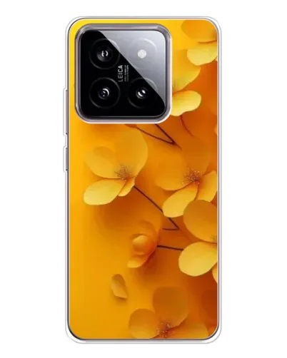 Чехол для Xiaomi 15 с картинкой «Золотые лепестки»