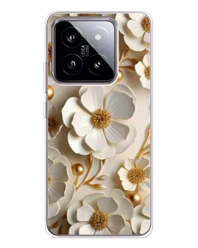 Чехол для Xiaomi 15 с картинкой «Белие бумажние  цвети»