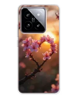 Чохол для Xiaomi 15 з картинкою «Рожевий цвіт сердечко на тлі заходу» Чохол для Xiaomi 15 з картинкою «Рожевий цвіт сердечко на тлі заходу»