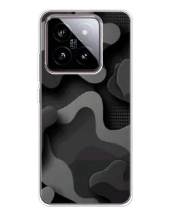 Чохол для Xiaomi 15 з картинкою «Темний абстрактний камуфляж»
