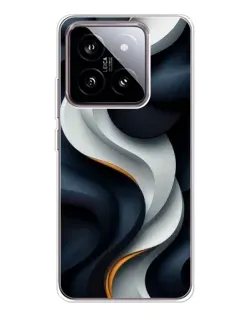 Чохол для Xiaomi 15 з картинкою «Об'ємні чорно-білі стрічки»
