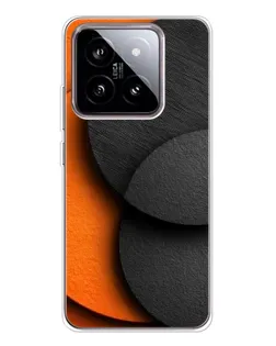 Чохол для Xiaomi 15 з картинкою «Геометрія помаранчевих кіл»