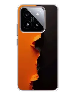 Чохол для Xiaomi 15 з картинкою «Помаранчевий розлом»