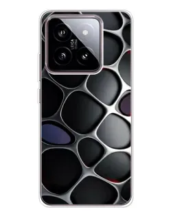 Чохол для Xiaomi 15 з картинкою «Об'ємна темна решітка»
