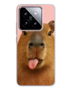 Чохол для Xiaomi 15 з картинкою «Капібара з язиком»