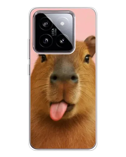 Чохол для Xiaomi 15 з картинкою «Капібара з язиком»