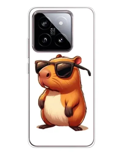 Чохол для Xiaomi 15 з картинкою «Капібара в окулярах»
