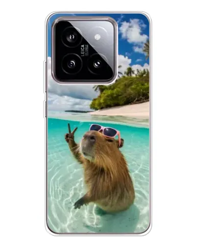 Чохол для Xiaomi 15 з картинкою «Капібара на морі»