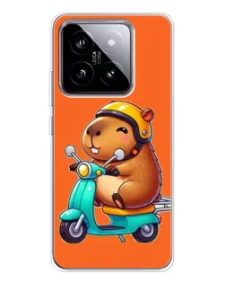Чохол для Xiaomi 15 з картинкою «Капібара на скутері»