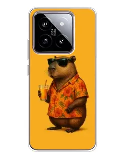 Чохол для Xiaomi 15 з картинкою «Капібара на відпочинку»
