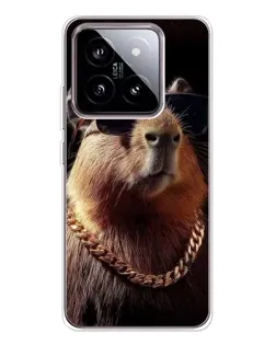 Чохол для Xiaomi 15 з картинкою «Капібара золотий ланцюг»