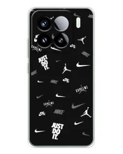 Чехол для Xiaomi 15S Pro с картинкой «Nike Black Pattern»