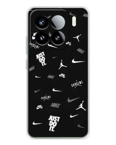 Чехол для Xiaomi 15S Pro с картинкой «Nike Black Pattern» Чехол для Xiaomi 15S Pro с картинкой «Nike Black Pattern»