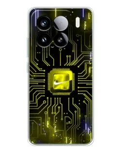 Чехол для Xiaomi 15S Pro с картинкой «Nike — золотая искра»