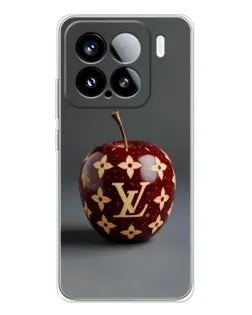 Чехол для Xiaomi 15S Pro с картинкой «Красное яблоко LV»