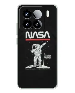 Чехол для Xiaomi 15S Pro с картинкой «NASA — шагаем по Луне»