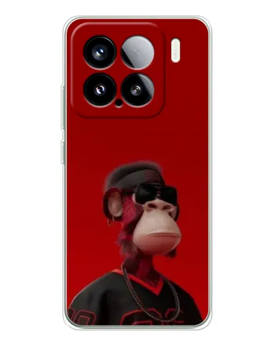 Чохол для Xiaomi 15S Pro з картинкою «Bored Ape в червоному»