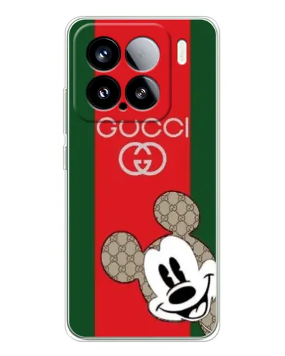 Чехол для Xiaomi 15S Pro с картинкой «Gucci — полосы и Микки» Чехол для Xiaomi 15S Pro с картинкой «Gucci — полосы и Микки»