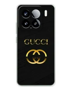 Чехол для Xiaomi 15S Pro с картинкой «Золотой логотип Gucci»