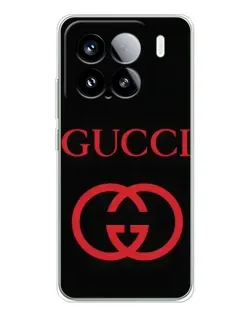 Чехол для Xiaomi 15S Pro с картинкой «Gucci — красный логотип»