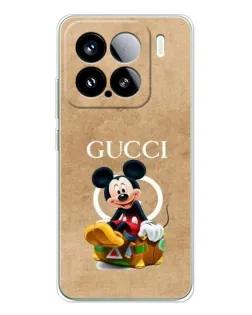 Чехол для Xiaomi 15S Pro с картинкой «Микки Маус Gucci — крафт»
