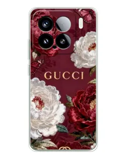 Чехол для Xiaomi 15S Pro с картинкой «Gucci — бордовые розы»