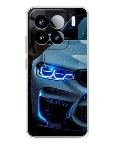 Чохол для Xiaomi 15S Pro з картинкою «Погляд BMW з синіми фарами»