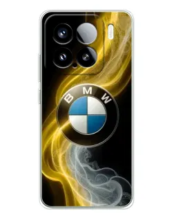 Чохол для Xiaomi 15S Pro з картинкою «Золотистий дим BMW»