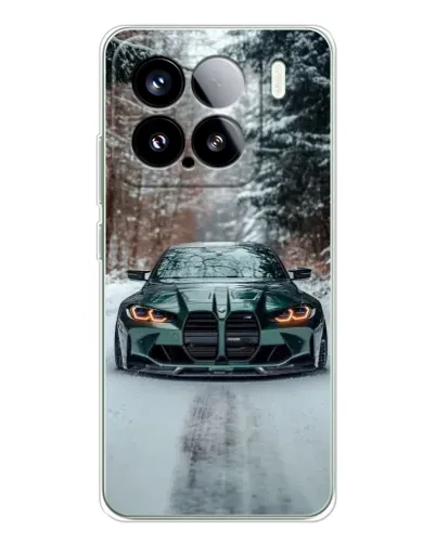 Чохол для Xiaomi 15S Pro з картинкою «BMW у зимовому лісі»