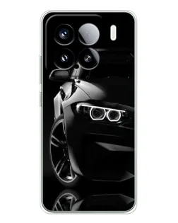Чехол для Xiaomi 15S Pro с картинкой «Черная BMW — профиль»