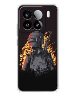 Чохол для Xiaomi 15S Pro з картинкою «PUBG — вогняний силует»