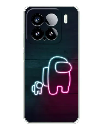 Чехол для Xiaomi 15S Pro с картинкой «Among Us неон-арт»