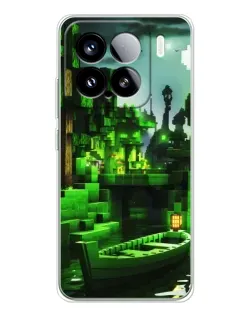 Чехол для Xiaomi 15S Pro с картинкой «Minecraft лесной пейзаж»