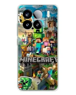 Чехол для Xiaomi 15S Pro с картинкой «Замок Minecraft»