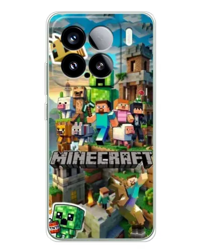 Чехол для Xiaomi 15S Pro с картинкой «Замок Minecraft»