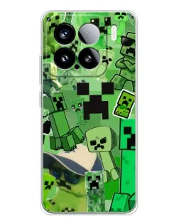 Чехол для Xiaomi 15S Pro с картинкой «Криперы Minecraft»