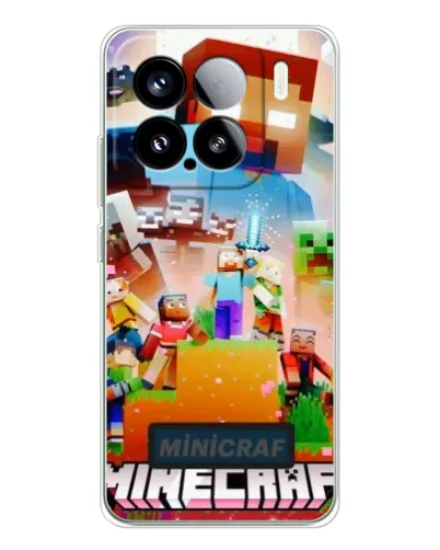 Чехол для Xiaomi 15S Pro с картинкой «Minecraft герои игры»