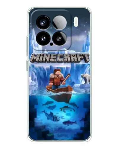 Чехол для Xiaomi 15S Pro с картинкой «Minecraft ледяной мир»