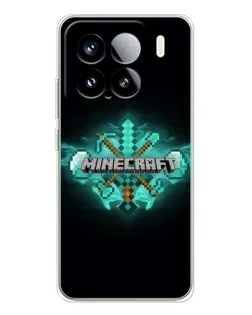 Чехол для Xiaomi 15S Pro с картинкой «Minecraft Diamond лого»