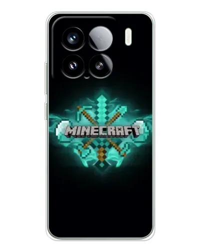 Чехол для Xiaomi 15S Pro с картинкой «Minecraft Diamond лого»