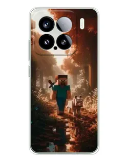 Чехол для Xiaomi 15S Pro с картинкой «Стив в лесу»