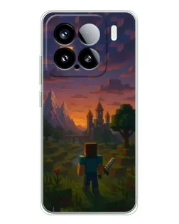 Чехол для Xiaomi 15S Pro с картинкой «Стив у башни»