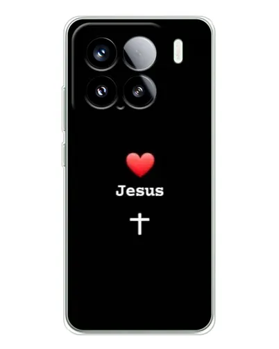 Чехол для Xiaomi 15S Pro с картинкой «Сердце - Jesus»